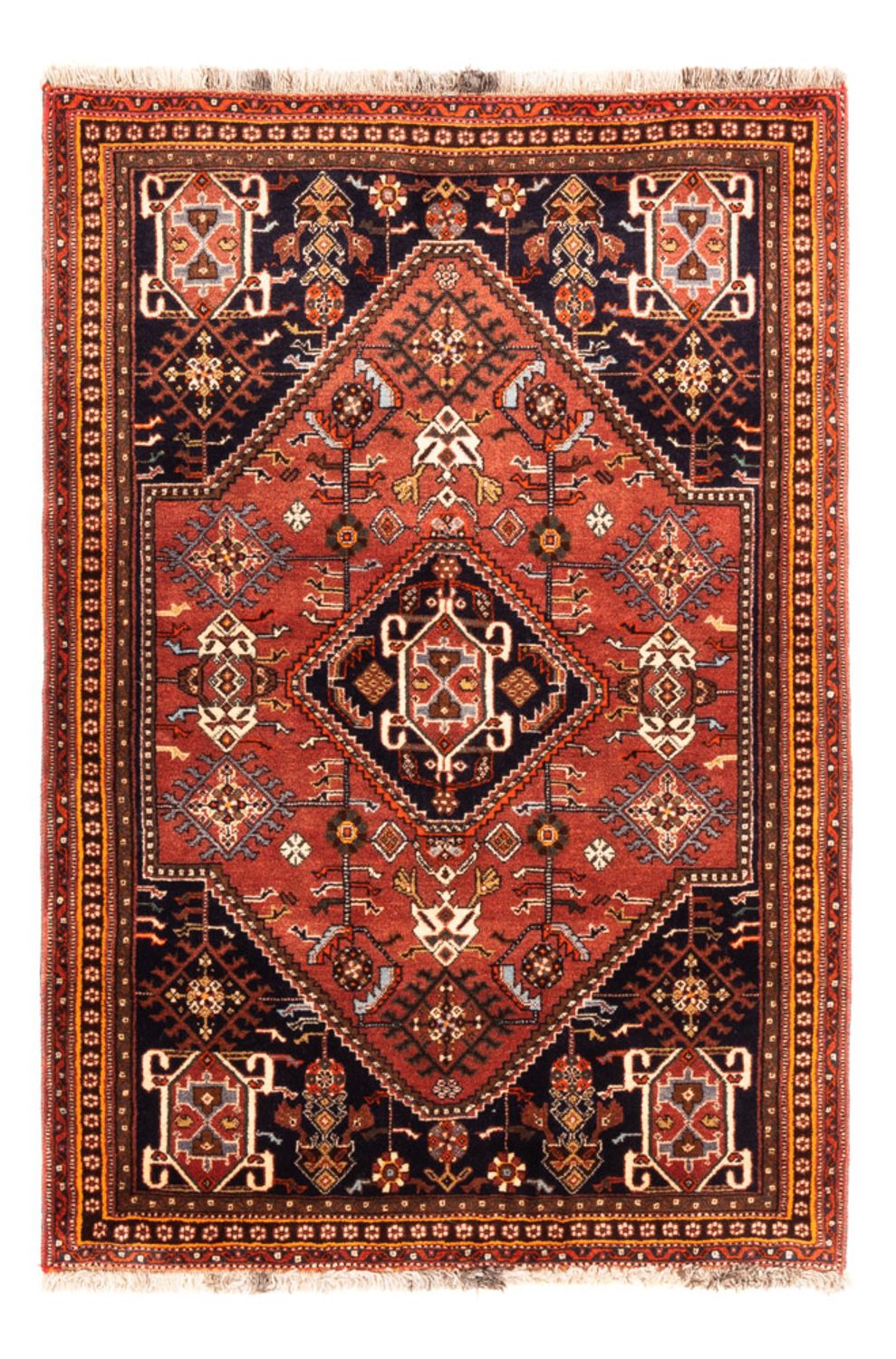 Perserteppich - Nomadic - 148 x 105 cm - rot