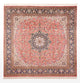 Seidenteppich - Ghom Seide - Premium quadratisch  - 247 x 247 cm - hellrot
