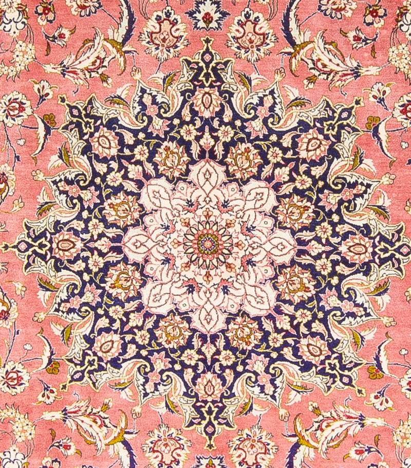 Seidenteppich - Ghom Seide - Premium quadratisch  - 247 x 247 cm - hellrot