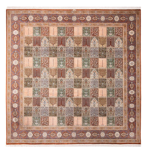 Seidenteppich - Ghom Seide - Premium quadratisch  - 302 x 297 cm - mehrfarbig