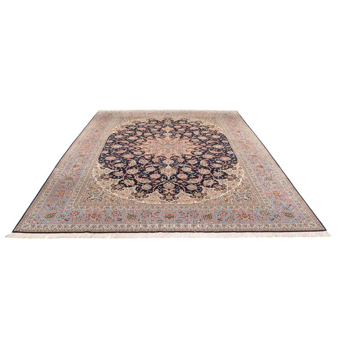 Perserteppich - Isfahan - Premium - 355 x 248 cm - dunkelblau
