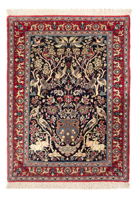 Perserteppich - Isfahan - Premium - 98 x 70 cm - dunkelblau