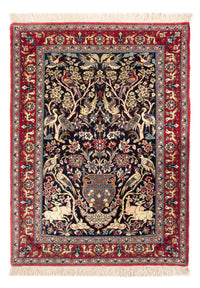 Tapis persan - Isfahan - Premium - 98 x 70 cm - bleu foncé