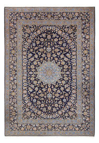 Tapis persan - Keshan - 390 x 266 cm - bleu foncé