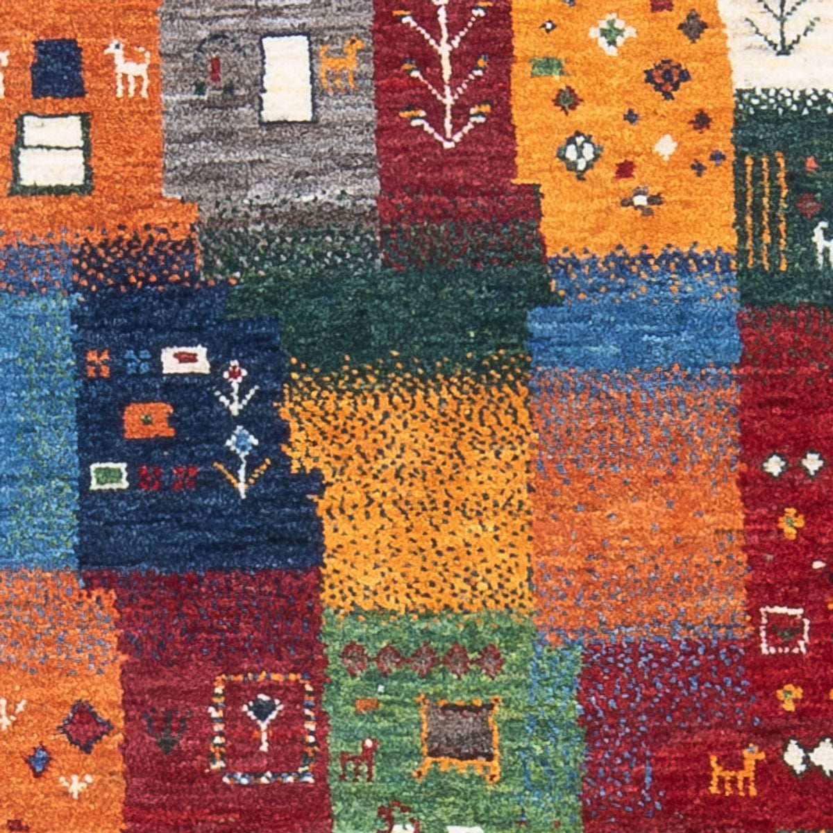 Gabbeh Teppich - Loribaft Perser - 129 x 86 cm - mehrfarbig