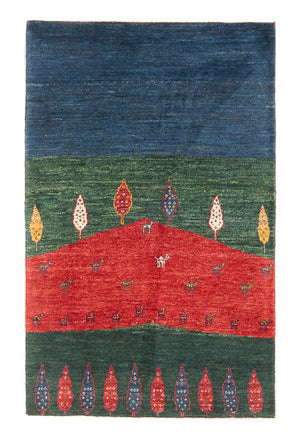 Gabbeh Teppich - Loribaft Perser - 131 x 81 cm - mehrfarbig