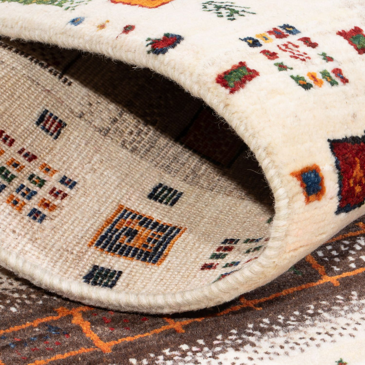 Gabbeh Teppich - Loribaft Perser - 127 x 84 cm - mehrfarbig