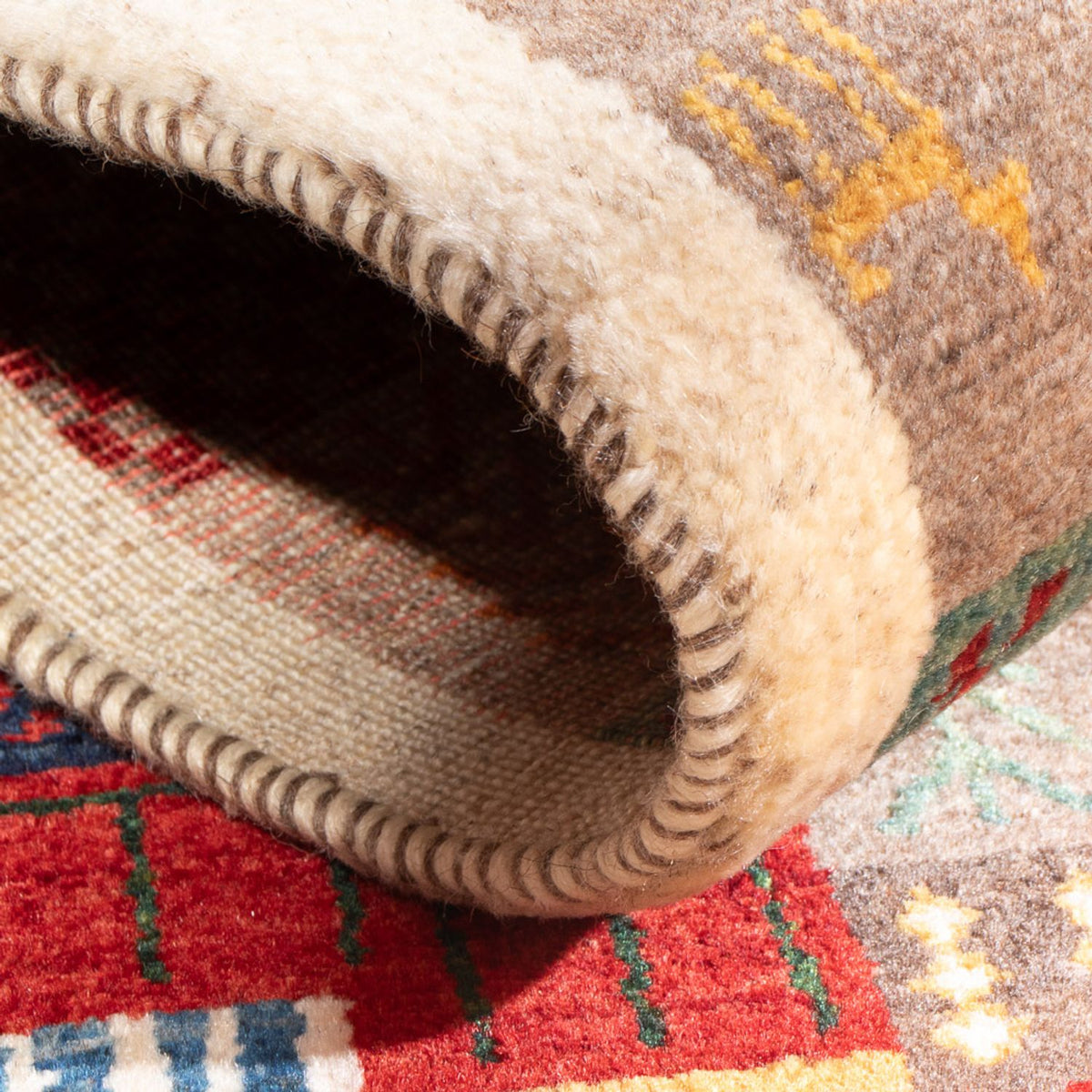 Gabbeh Teppich - Loribaft Perser - 129 x 78 cm - mehrfarbig