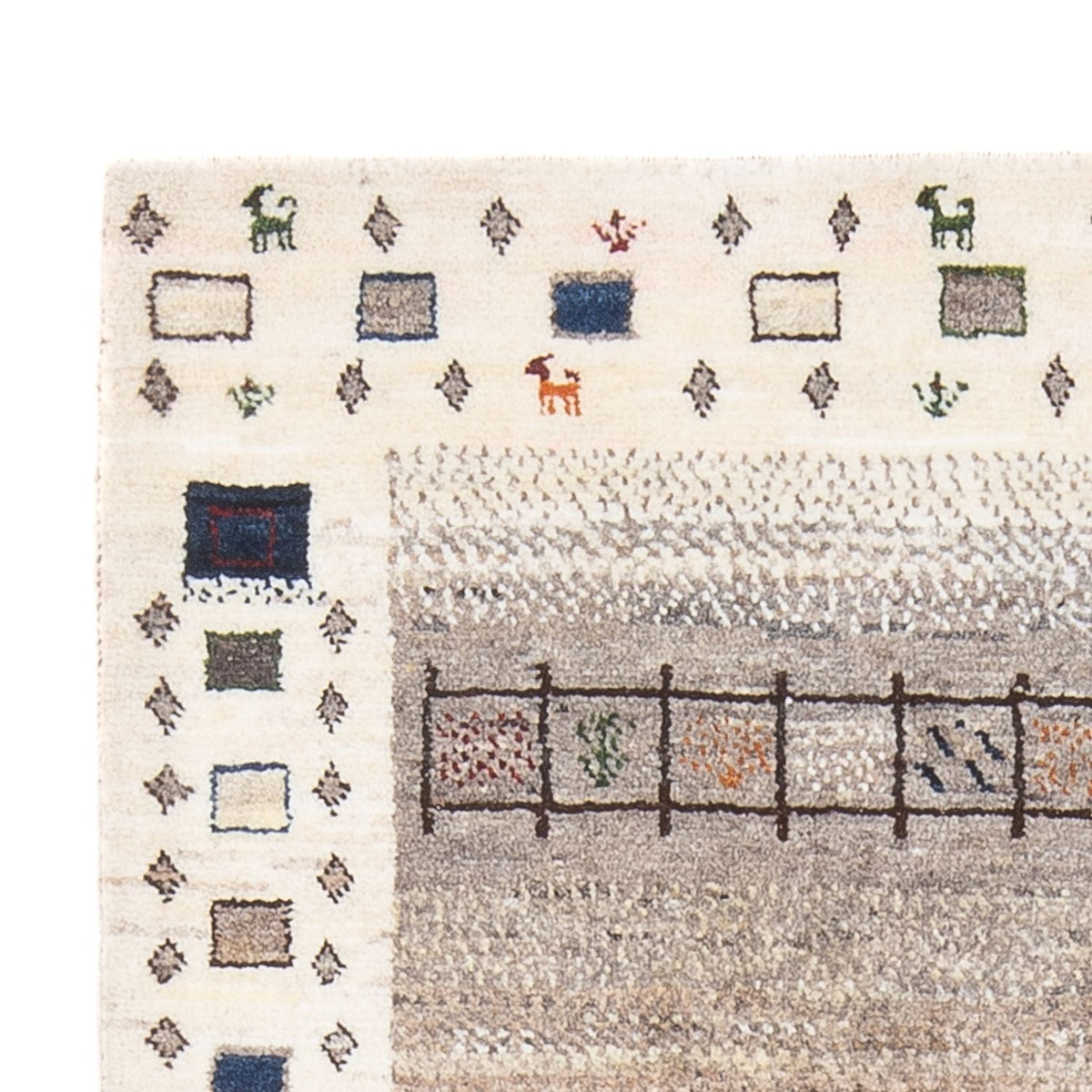 Gabbeh Teppich - Loribaft Perser - 134 x 86 cm - mehrfarbig