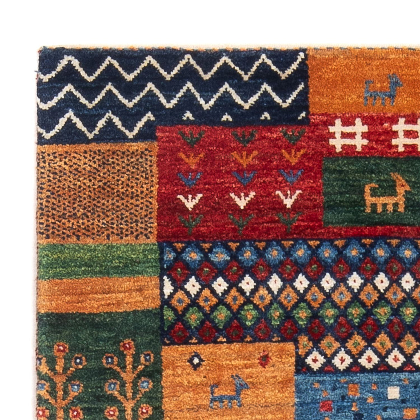 Gabbeh Teppich - Loribaft Perser - 130 x 82 cm - mehrfarbig