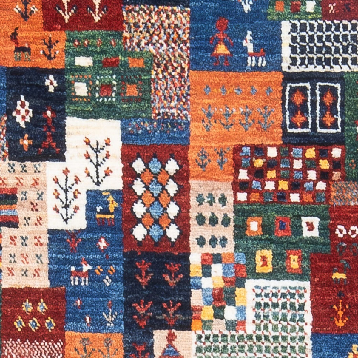 Gabbeh Teppich - Loribaft Perser - 125 x 84 cm - mehrfarbig