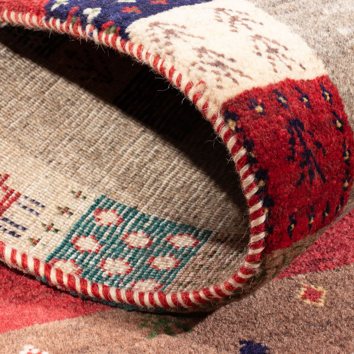 Gabbeh Teppich - Loribaft Perser - 122 x 83 cm - mehrfarbig