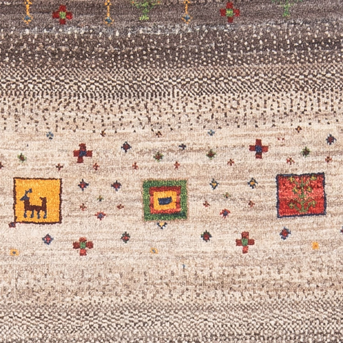 Gabbeh Teppich - Loribaft Perser - 123 x 86 cm - mehrfarbig