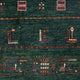 Gabbeh Teppich - Loribaft Perser - 136 x 85 cm - dunkelgrün