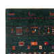 Gabbeh Teppich - Loribaft Perser - 136 x 85 cm - dunkelgrün