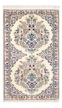 Tapis persan - Nain - Premium - 80 x 50 cm - crème