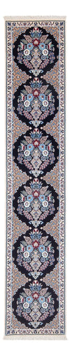Tapis de Nain - 6La Tapis 48x228cm - Tapis persan - bleu foncé - Tapis de couloir / Bleu foncé / 48 x 228 cm Tapis de couloir