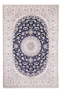 Tapis persan - Nain - Premium - 306 x 207 cm - bleu foncé