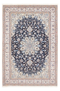 Tapis persan - Nain - Premium - 198 x 130 cm - bleu foncé