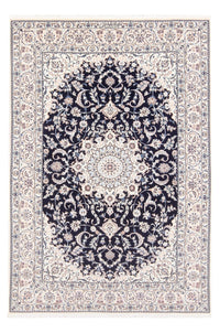 Tapis persan - Nain - Premium - 175 x 128 cm - bleu foncé