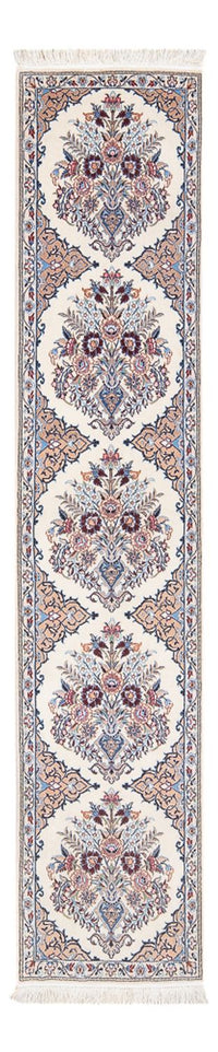 Tapis de couloir Tapis persan - Nain - Premium - 203 x 48 cm - crème
