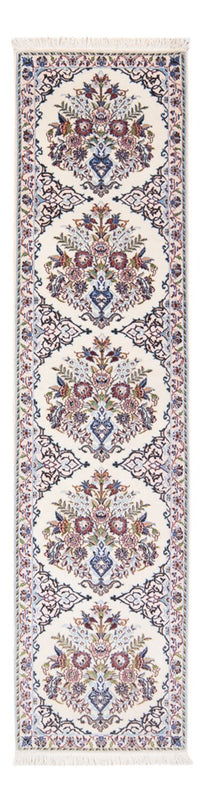 Tapis de couloir Tapis persan - Nain - Premium - 196 x 52 cm - crème