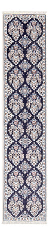 Tapis de Nain - 6La Tapis 48x210cm - Tapis persan - bleu foncé - Tapis de couloir / Bleu foncé / 48 x 210 cm Tapis de couloir