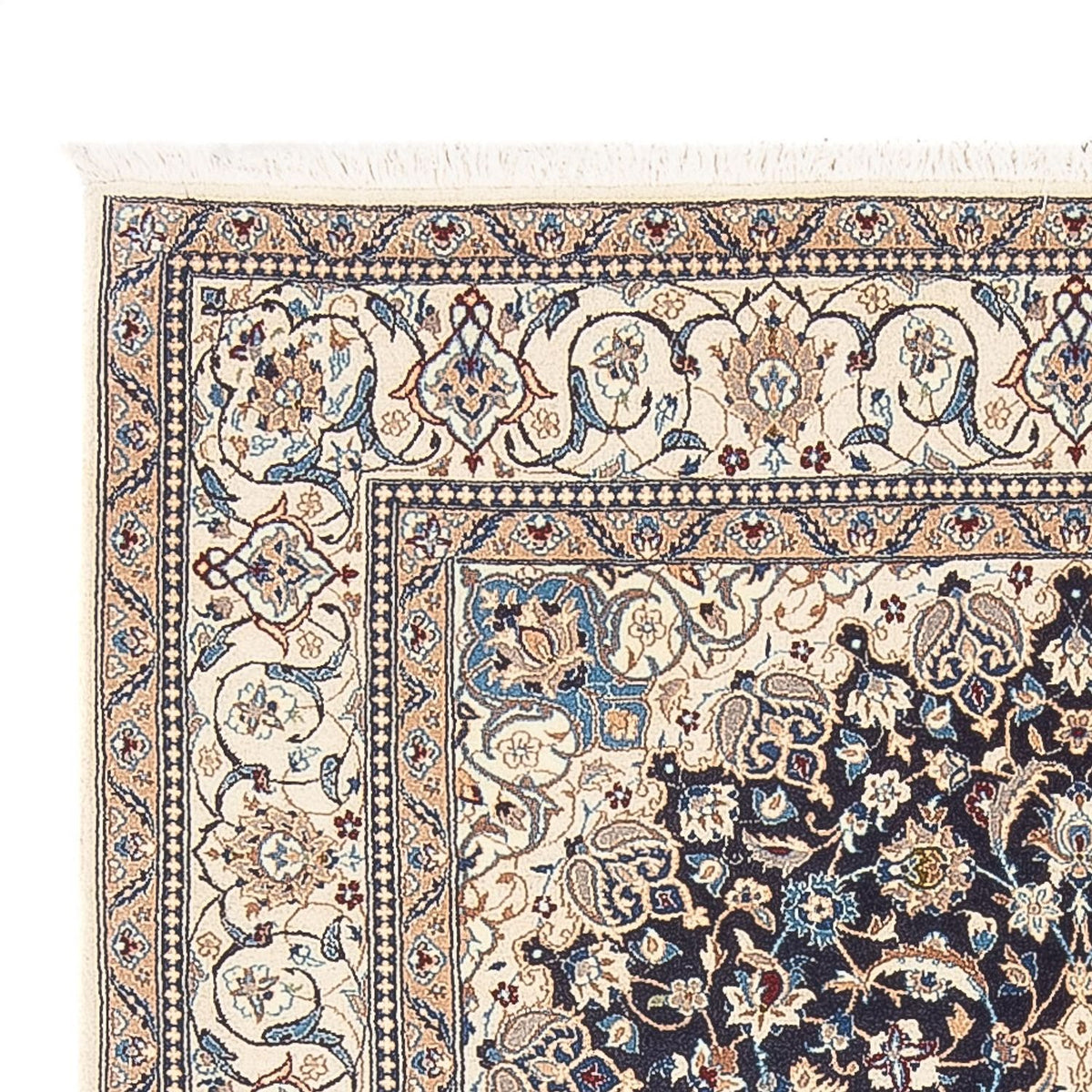 Nain - 6La Tappeto 129x202cm - Tappeto persiano - blu scuro