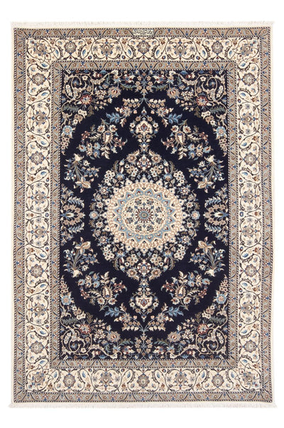 Tapis de Nain - 6La Tapis 135x205cm - Tapis persan - bleu foncé