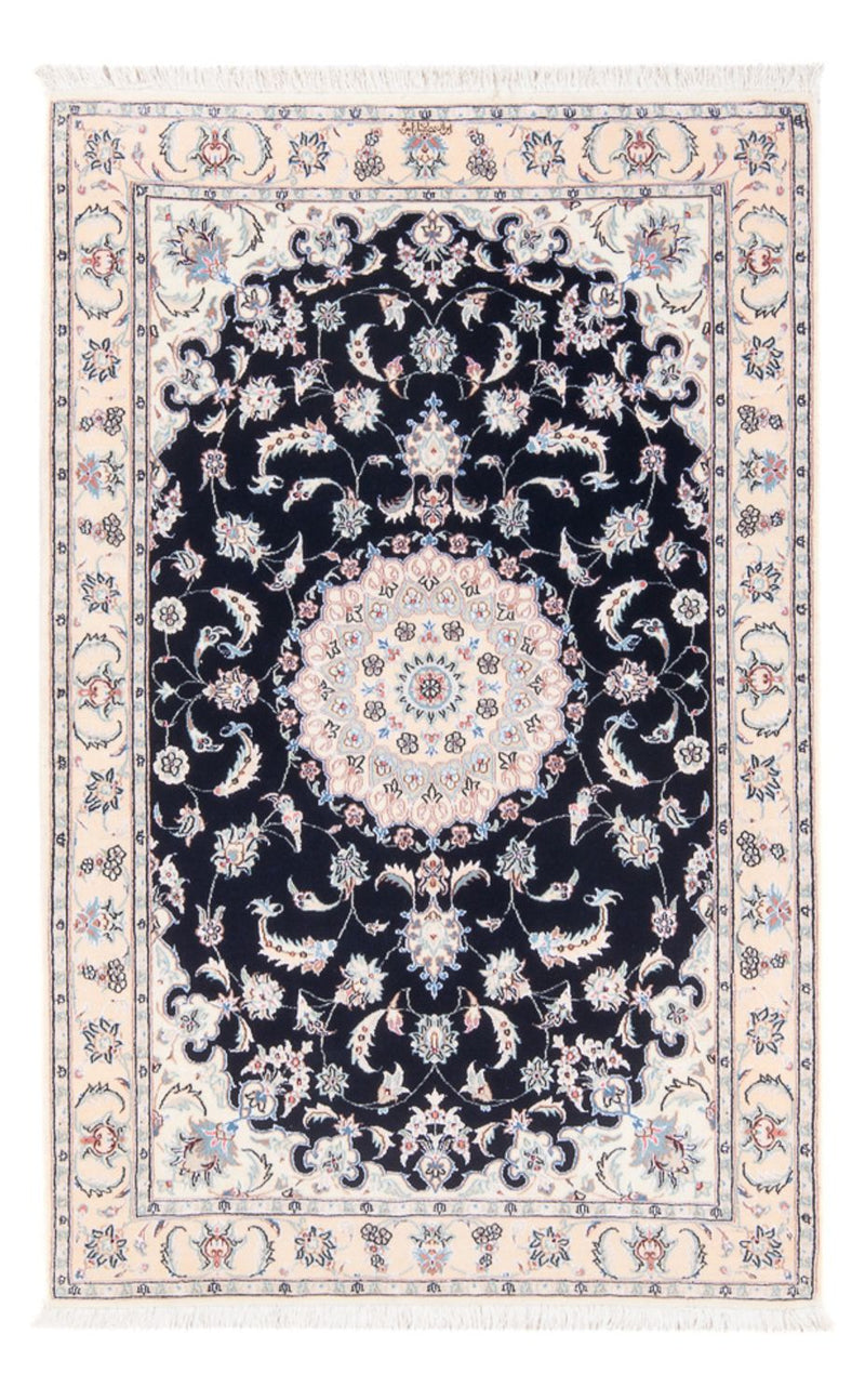 Perserteppich - Nain - Premium - 141 x 93 cm - dunkelblau