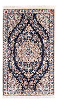 Tapis persan - Nain - Premium - 83 x 48 cm - bleu foncé