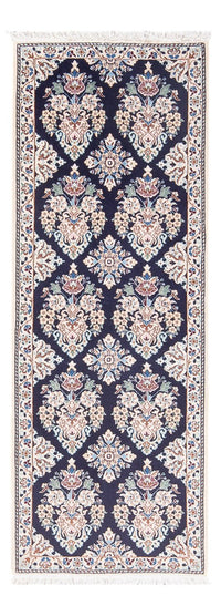 Tapis de couloir Tapis persan - Nain - Premium - 145 x 53 cm - bleu foncé