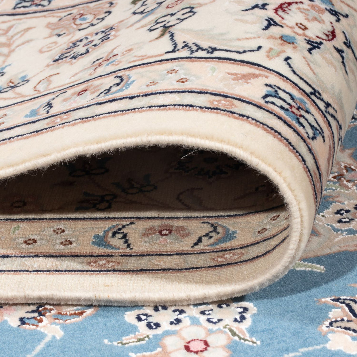 Perserteppich - Nain - Premium - 200 x 150 cm - blau