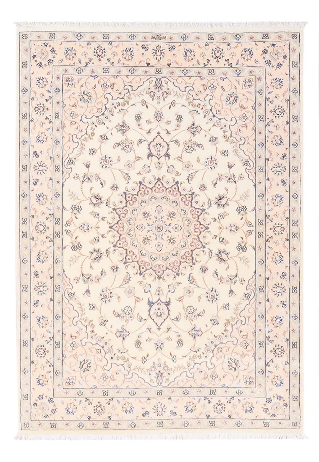 Perserteppich - Nain - Premium - 163 x 108 cm - creme