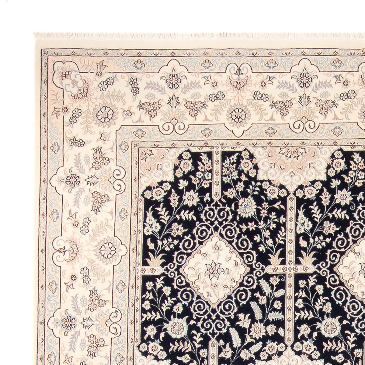 Perserteppich - Nain - 263 x 245 cm - dunkelblau