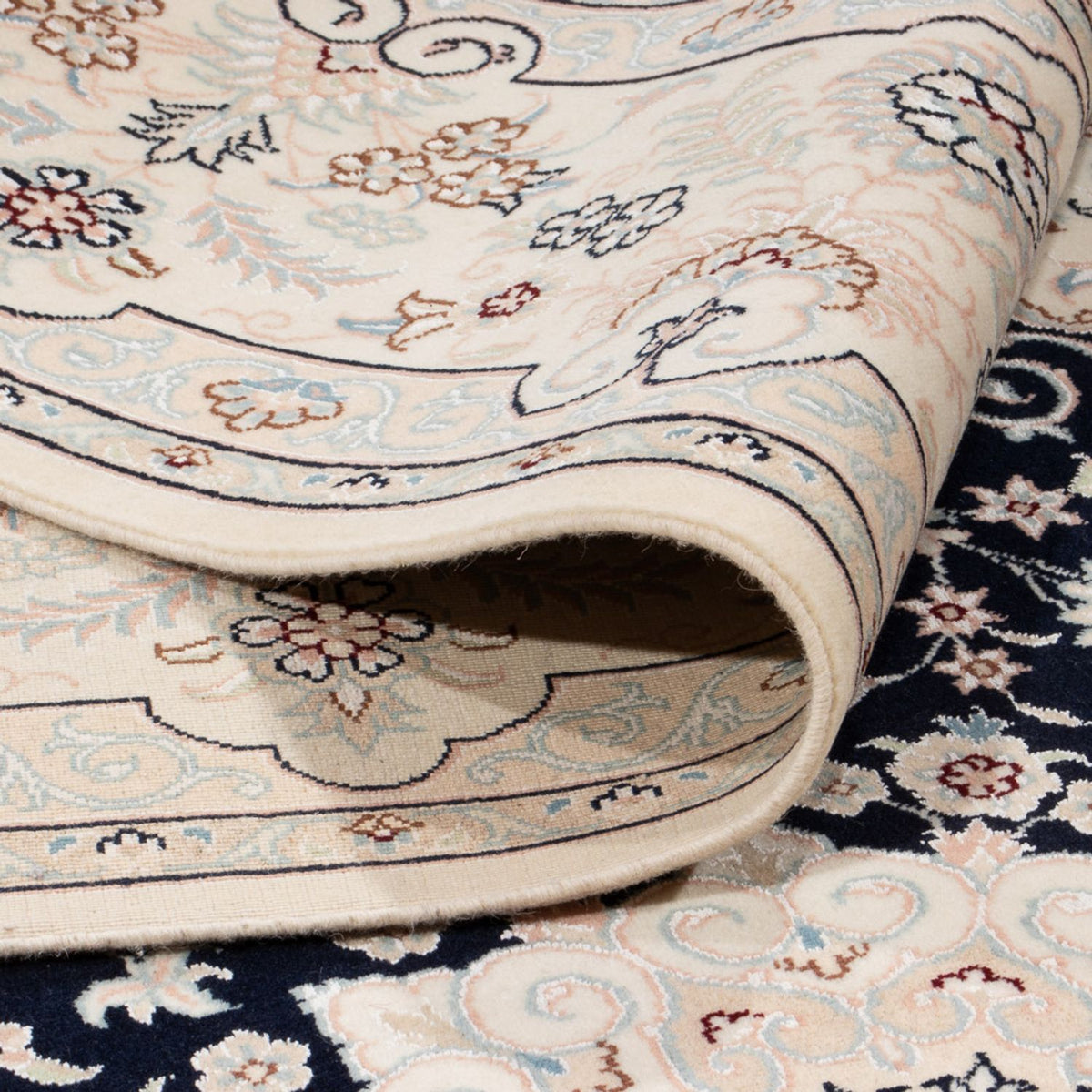 Perserteppich - Nain - 263 x 245 cm - dunkelblau