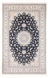 Tapis persan - Nain - Premium - 303 x 200 cm - bleu foncé
