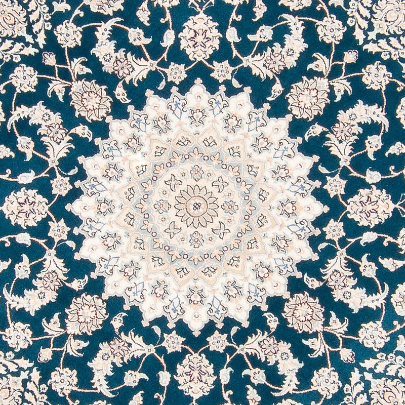 Perserteppich - Nain rund  - 200 x 200 cm - blau