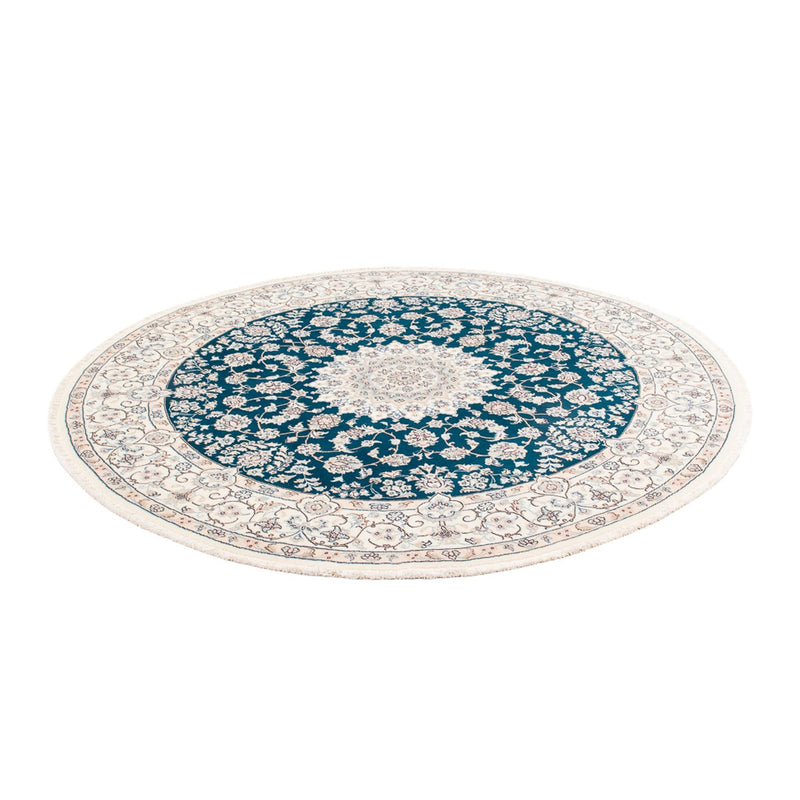 Perserteppich - Nain rund  - 200 x 200 cm - blau