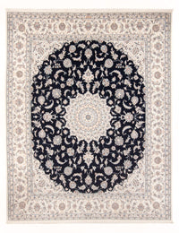 Tapis persan - Nain - Premium - 275 x 228 cm - bleu foncé