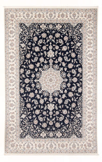 Tapis persan - Nain - Premium - 298 x 200 cm - bleu foncé