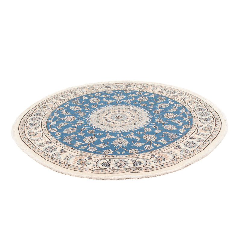 Perserteppich - Nain - Premium rund  - 152 x 150 cm - blau