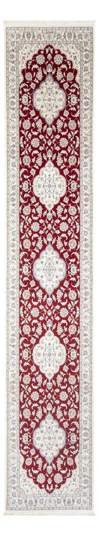 Tapis de couloir Tapis persan - Nain - Premium - 404 x 88 cm - rouge