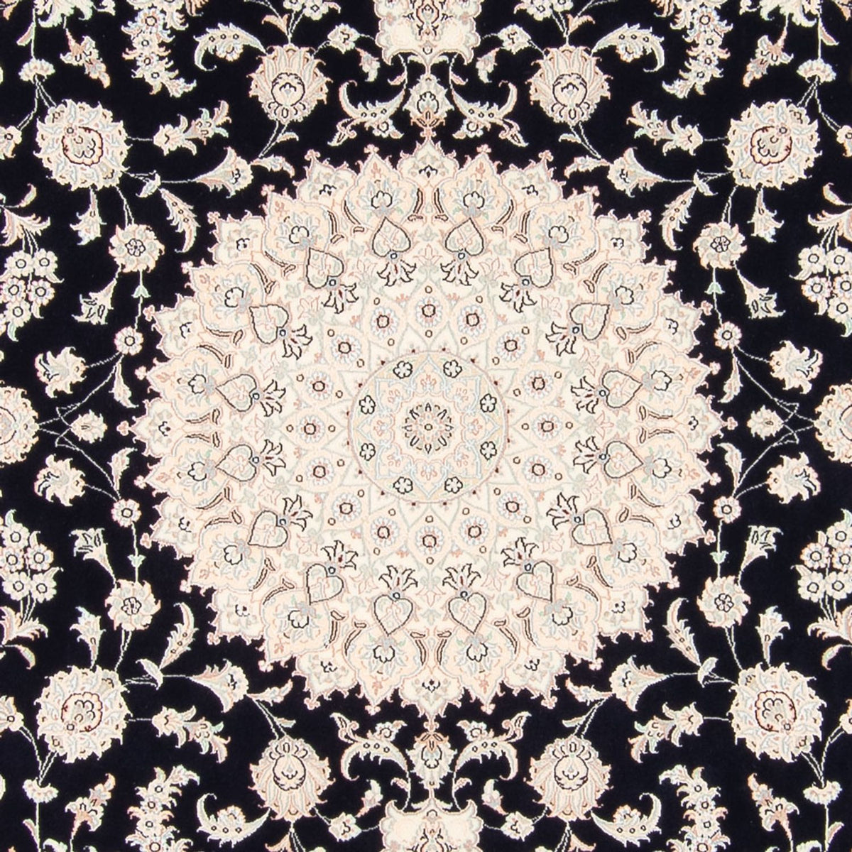 Perserteppich - Nain quadratisch  - 258 x 246 cm - dunkelblau