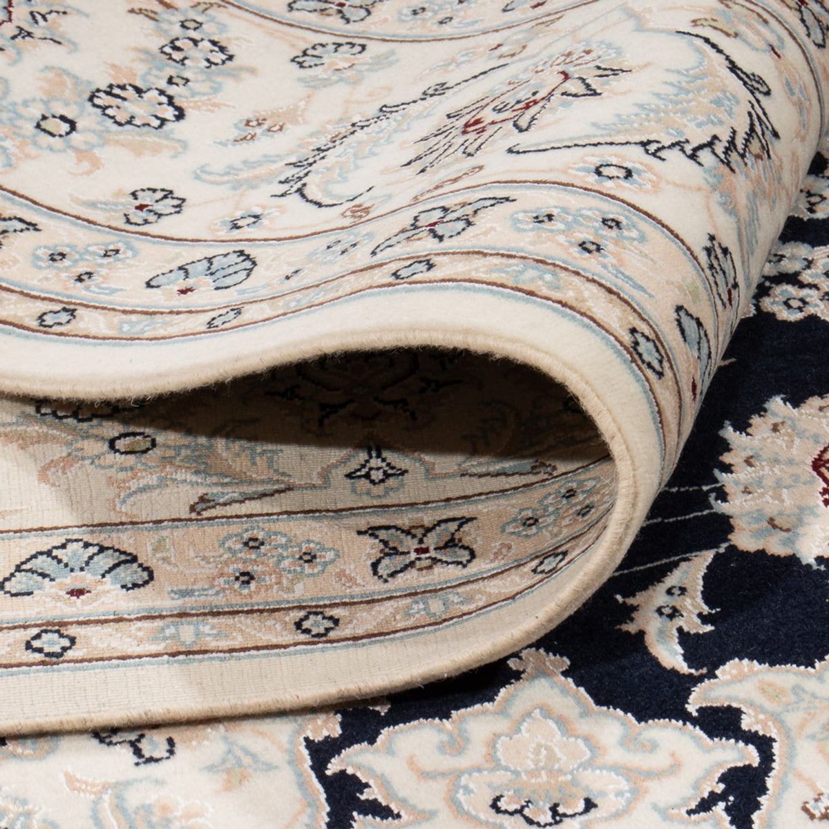 Perserteppich - Nain - 267 x 247 cm - dunkelblau