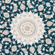 Perserteppich - Nain rund  - 200 x 200 cm - petrolblau