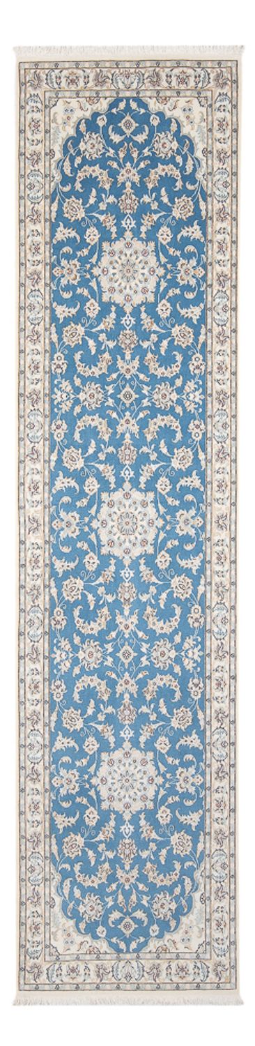 Läufer Perser - Nain - Premium - 300 x 80 cm - blau