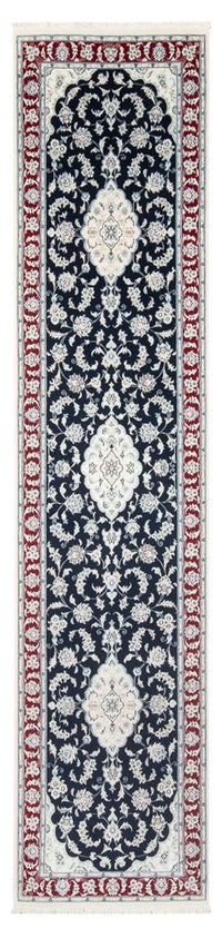 Tapis de couloir Tapis persan - Nain - Premium - 347 x 87 cm - bleu foncé