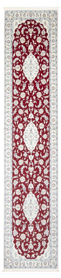 Tapis de couloir Tapis persan - Nain - Premium - 350 x 85 cm - rouge
