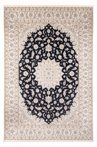 Tapis persan - Nain - Premium - 356 x 250 cm - bleu foncé